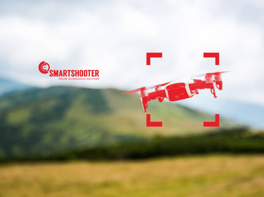 smartshooter flying over a mountain